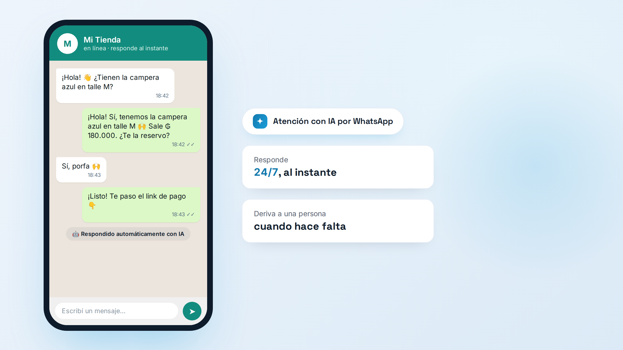Agente de IA de Meta para atender y vender por WhatsApp